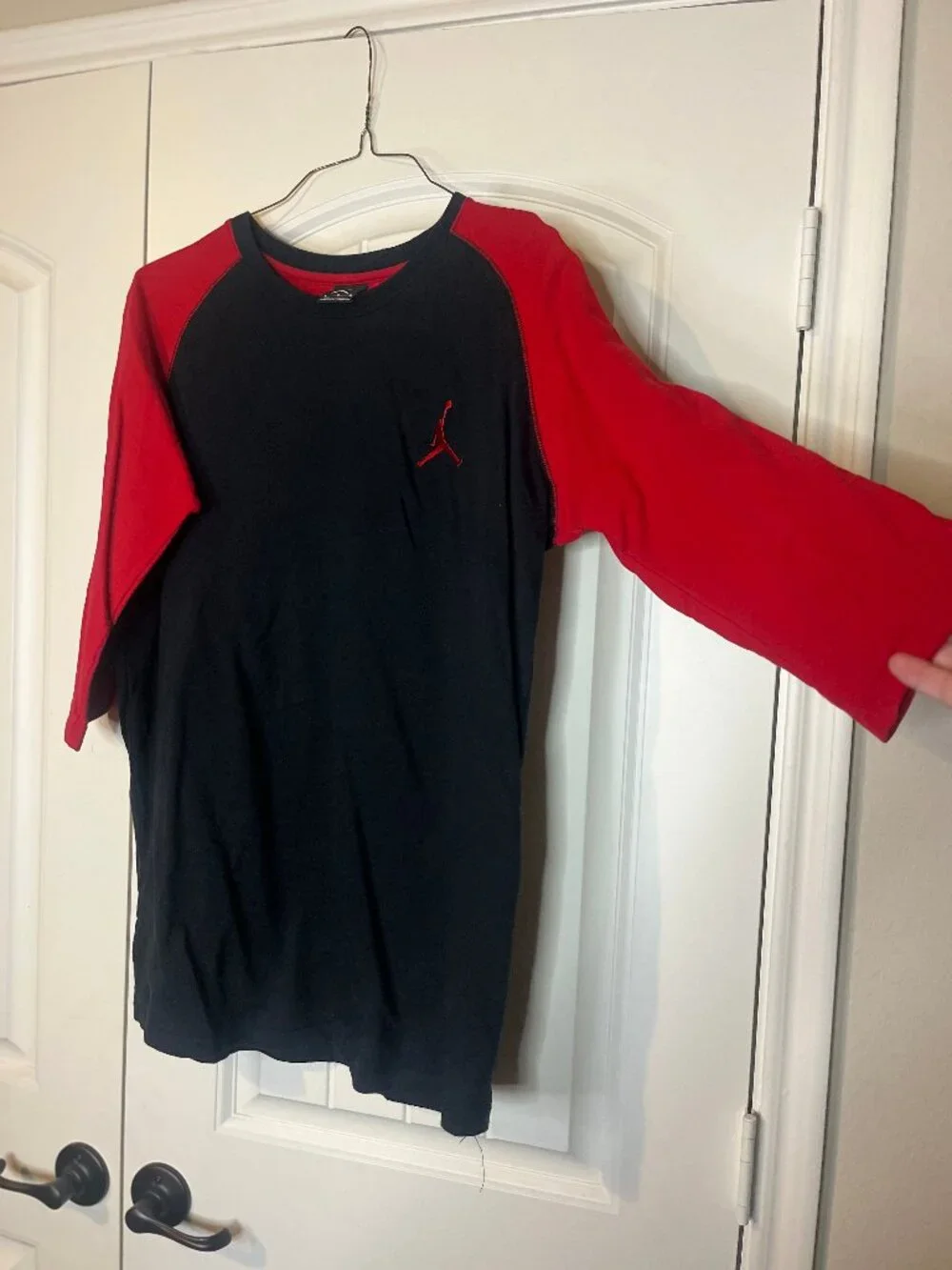 Nike Air Jordan 23 True 3/4 Raglan Tee Black/Red - Size Large